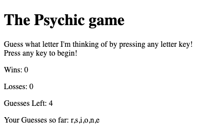 Psychic Game